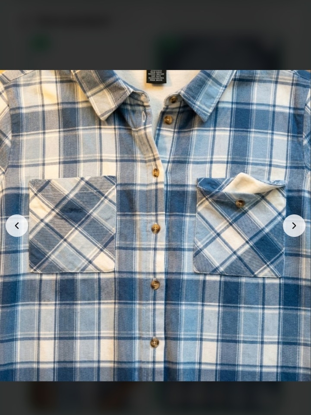 Robert Louis Men's Blue Plaid Button-Down Dress Shirt Size L